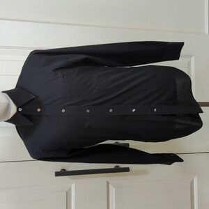 Croft & Barrow Solid Black Long Sleeve Dress Shirt